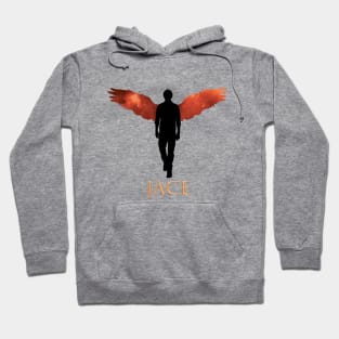 Shadowhunters / The Mortal Instruments - Jace Herondale / Jace Wayland / Dominic Sherwood angel (orange galaxy wings) - Parabatai gift - Clary, Alec, Izzy, Magnus Hoodie